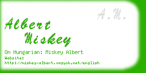 albert miskey business card